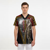 Ares Greek God Of War Scrub Top Warrior Ancient Greek Mythology Art