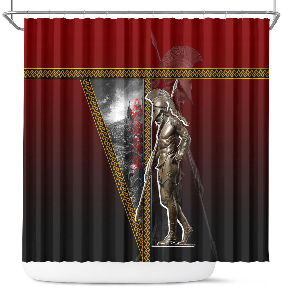 Ares Greek God Of War Shower Curtain Warrior Ancient Greek Mythology Art