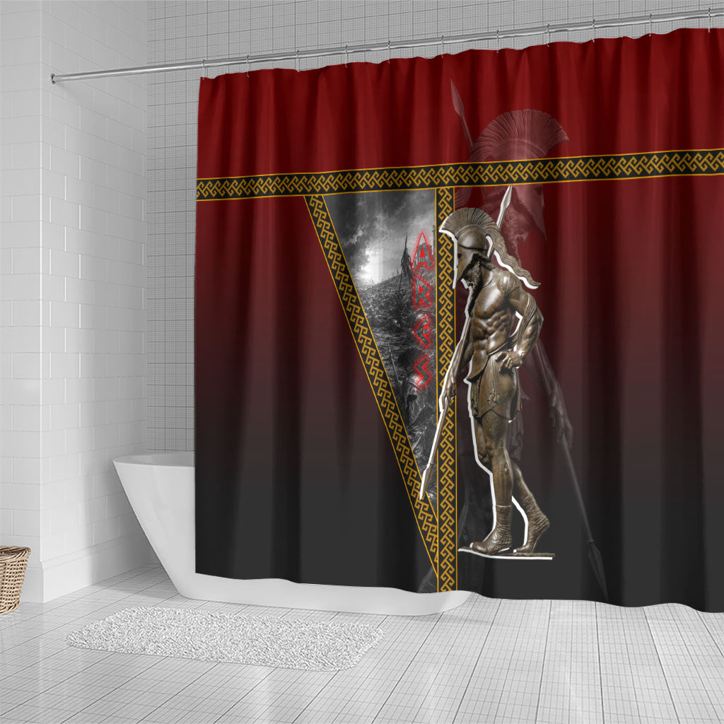 Ares Greek God Of War Shower Curtain Warrior Ancient Greek Mythology Art