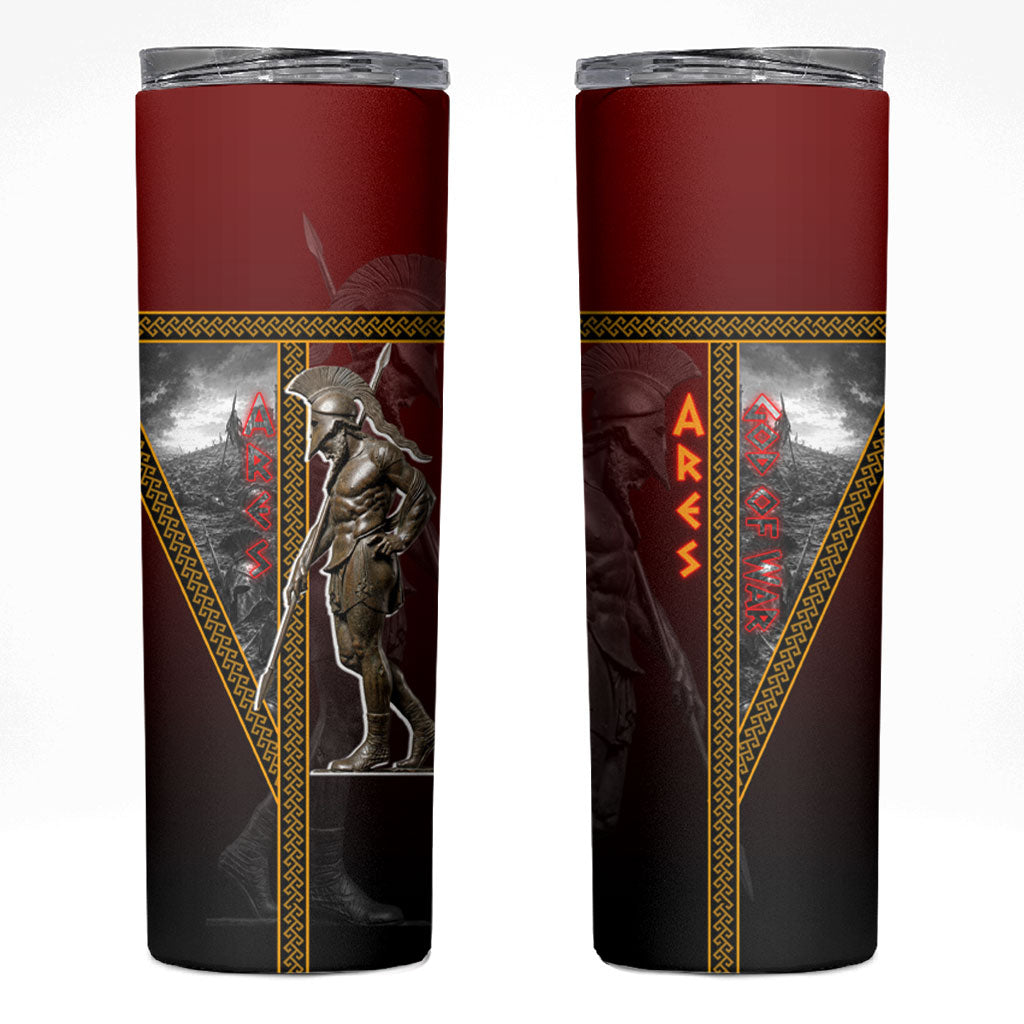 Ares Greek God Of War Skinny Tumbler Warrior Ancient Greek Mythology Art