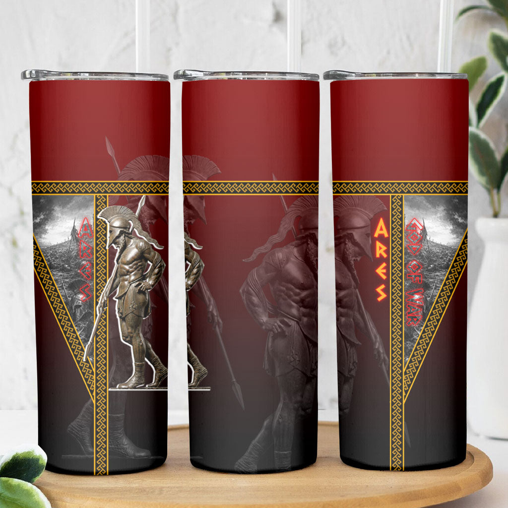 Ares Greek God Of War Skinny Tumbler Warrior Ancient Greek Mythology Art