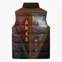 Ares Greek God Of War Sleeveless Puffer Jacket Warrior Ancient Greek Mythology Art