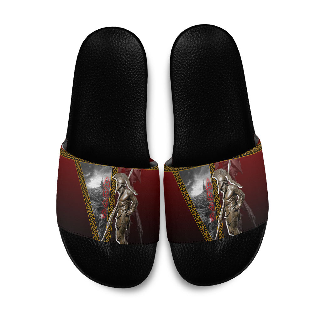 Ares Greek God Of War Slide Sandals Warrior Ancient Greek Mythology Art