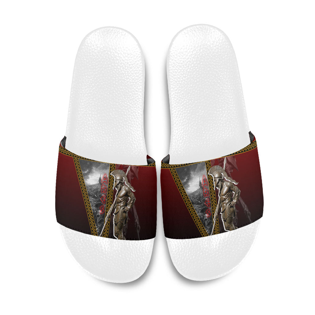 Ares Greek God Of War Slide Sandals Warrior Ancient Greek Mythology Art