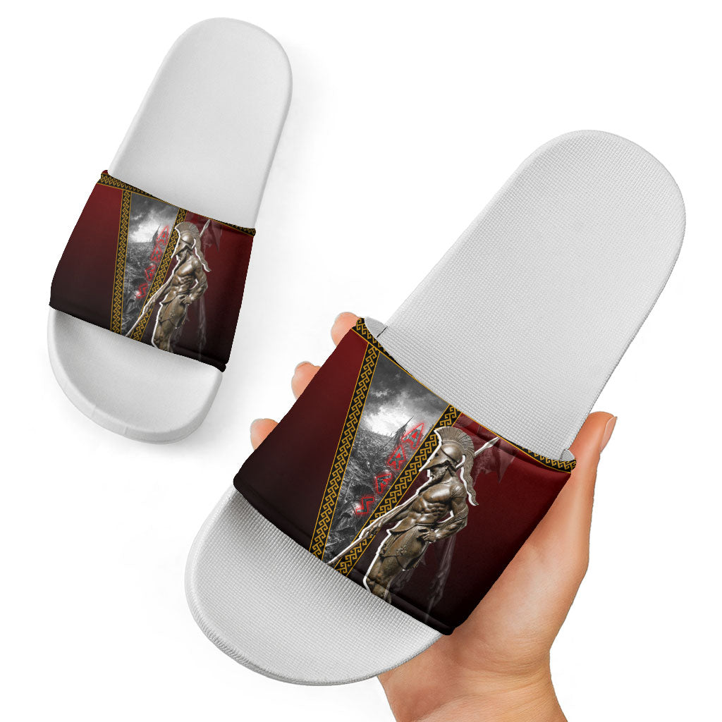 Ares Greek God Of War Slide Sandals Warrior Ancient Greek Mythology Art