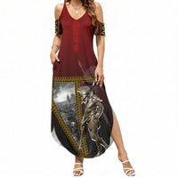 Ares Greek God Of War Summer Maxi Dress Warrior Ancient Greek Mythology Art