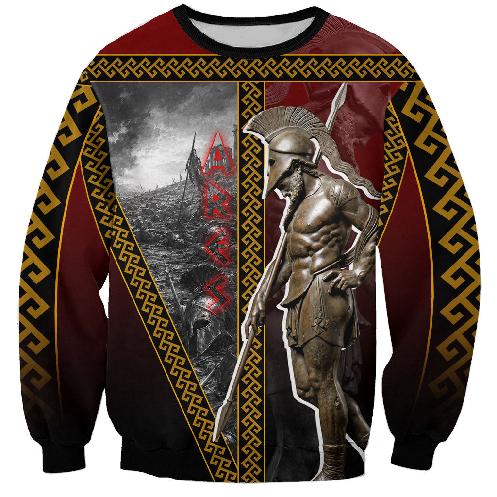 Ares Greek God Of War Sweatshirt Warrior Ancient Greek Mythology Art