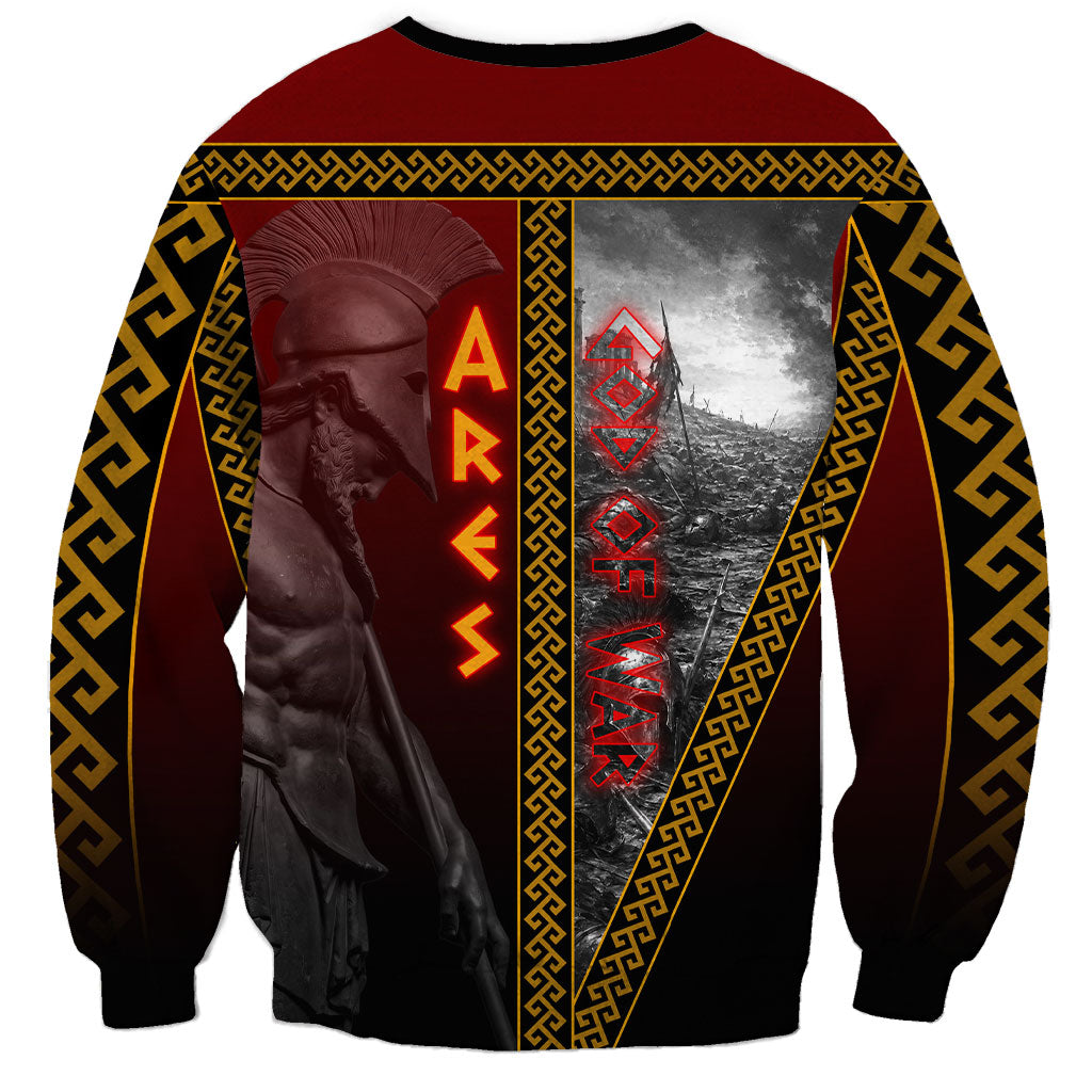 Ares Greek God Of War Sweatshirt Warrior Ancient Greek Mythology Art