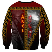 Ares Greek God Of War Sweatshirt Warrior Ancient Greek Mythology Art