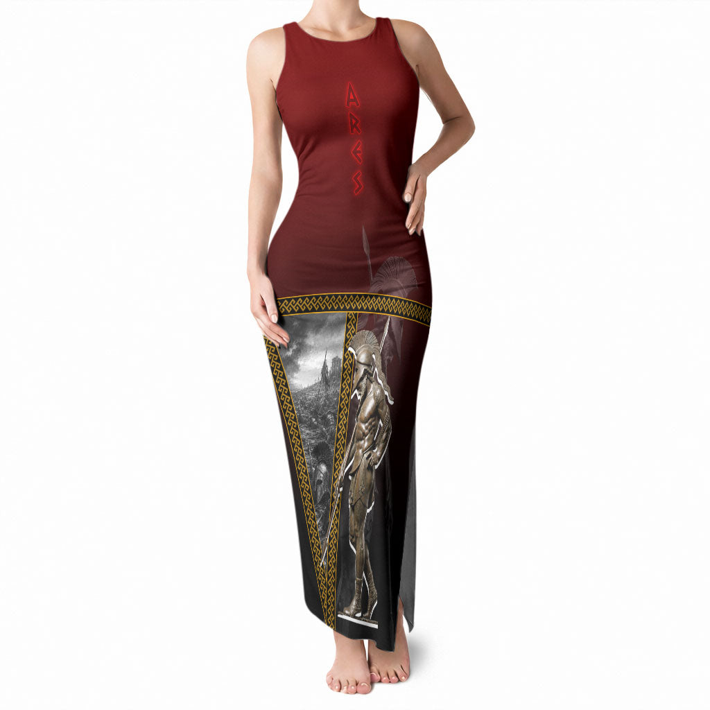 Ares Greek God Of War Tank Maxi Dress Warrior Ancient Greek Mythology Art