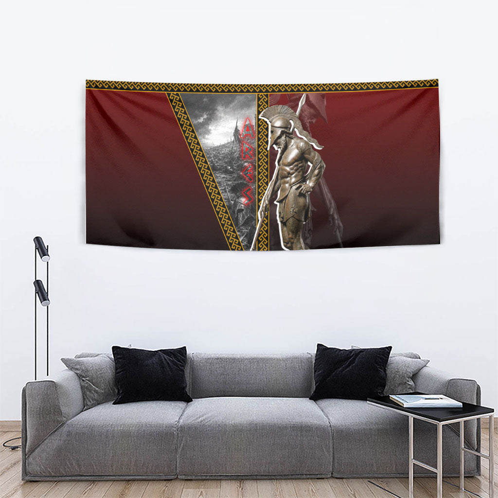 Ares Greek God Of War Tapestry Warrior Ancient Greek Mythology Art