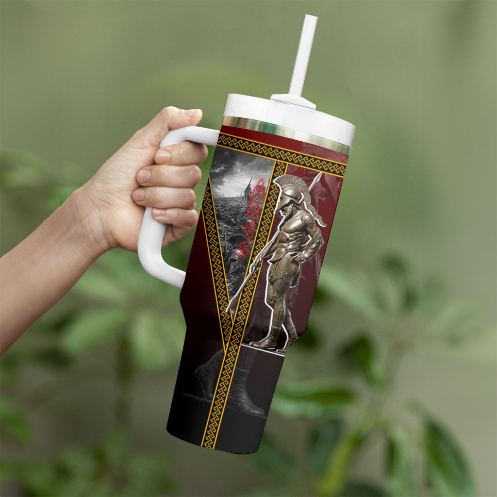 Ares Greek God Of War Tumbler With Handle Warrior Ancient Greek Mythology Art
