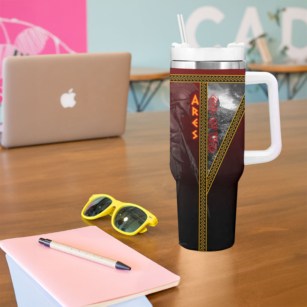 Ares Greek God Of War Tumbler With Handle Warrior Ancient Greek Mythology Art