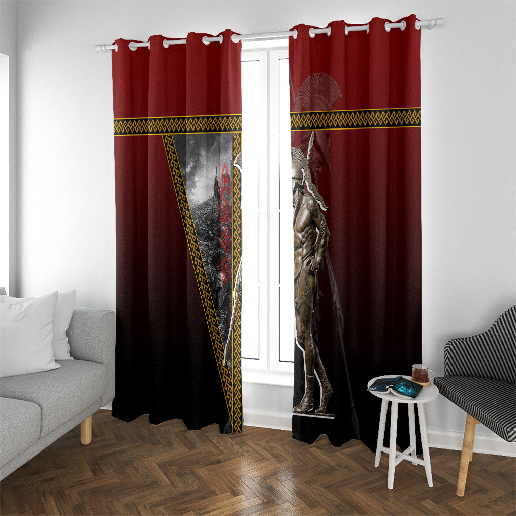 Ares Greek God Of War Window Curtain Warrior Ancient Greek Mythology Art