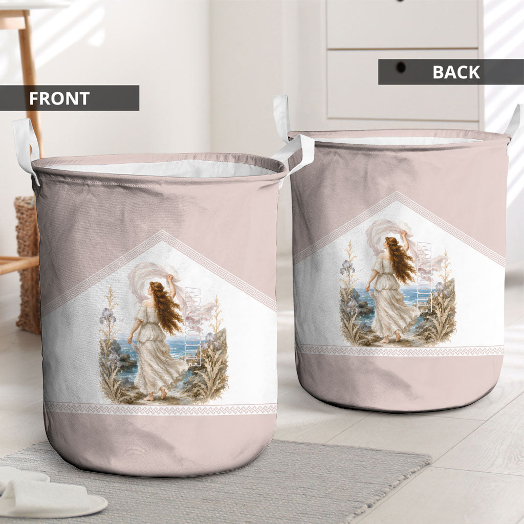 Aphrodite Greek Goddess Laundry Basket Classical Mythology Vintage Art Ocean Scene