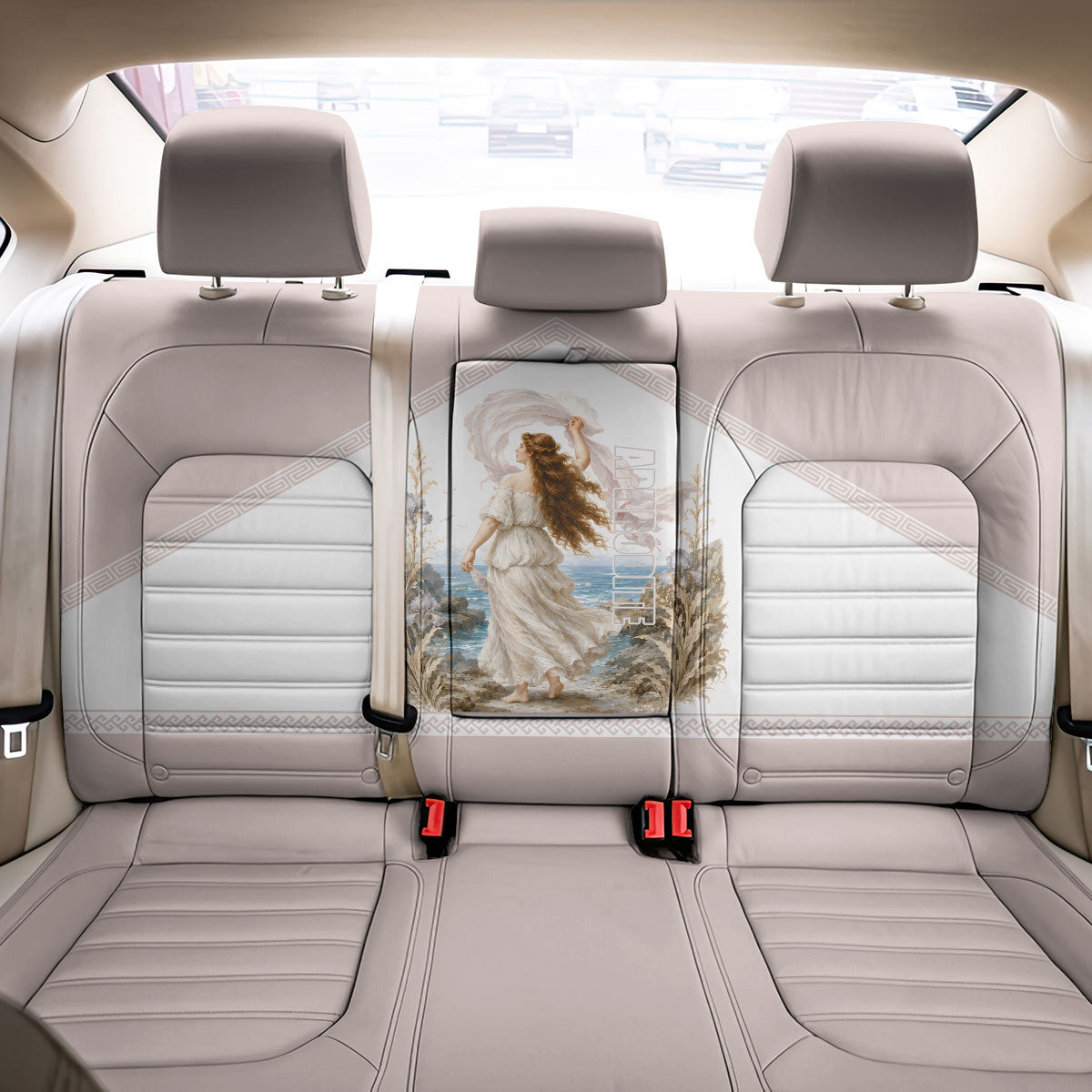 Aphrodite Greek Goddess Back Car Seat Cover Classical Mythology Vintage Art Ocean Scene