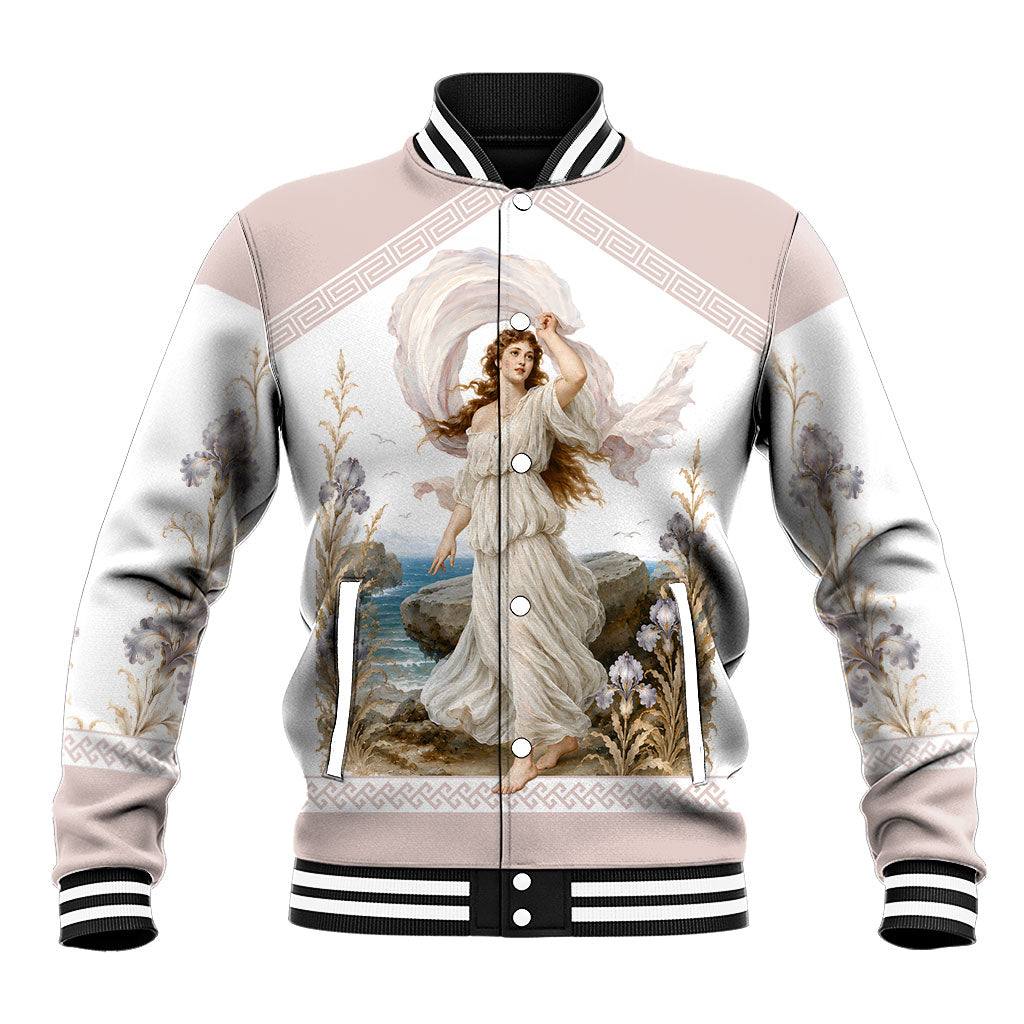 Aphrodite Greek Goddess Baseball Jacket Classical Mythology Vintage Art Ocean Scene
