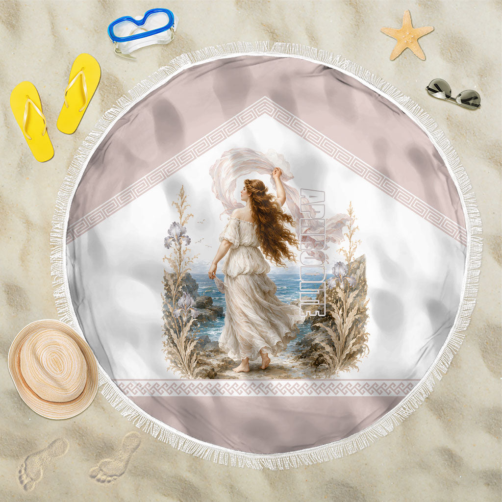 Aphrodite Greek Goddess Beach Blanket Classical Mythology Vintage Art Ocean Scene