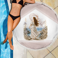 Aphrodite Greek Goddess Beach Blanket Classical Mythology Vintage Art Ocean Scene