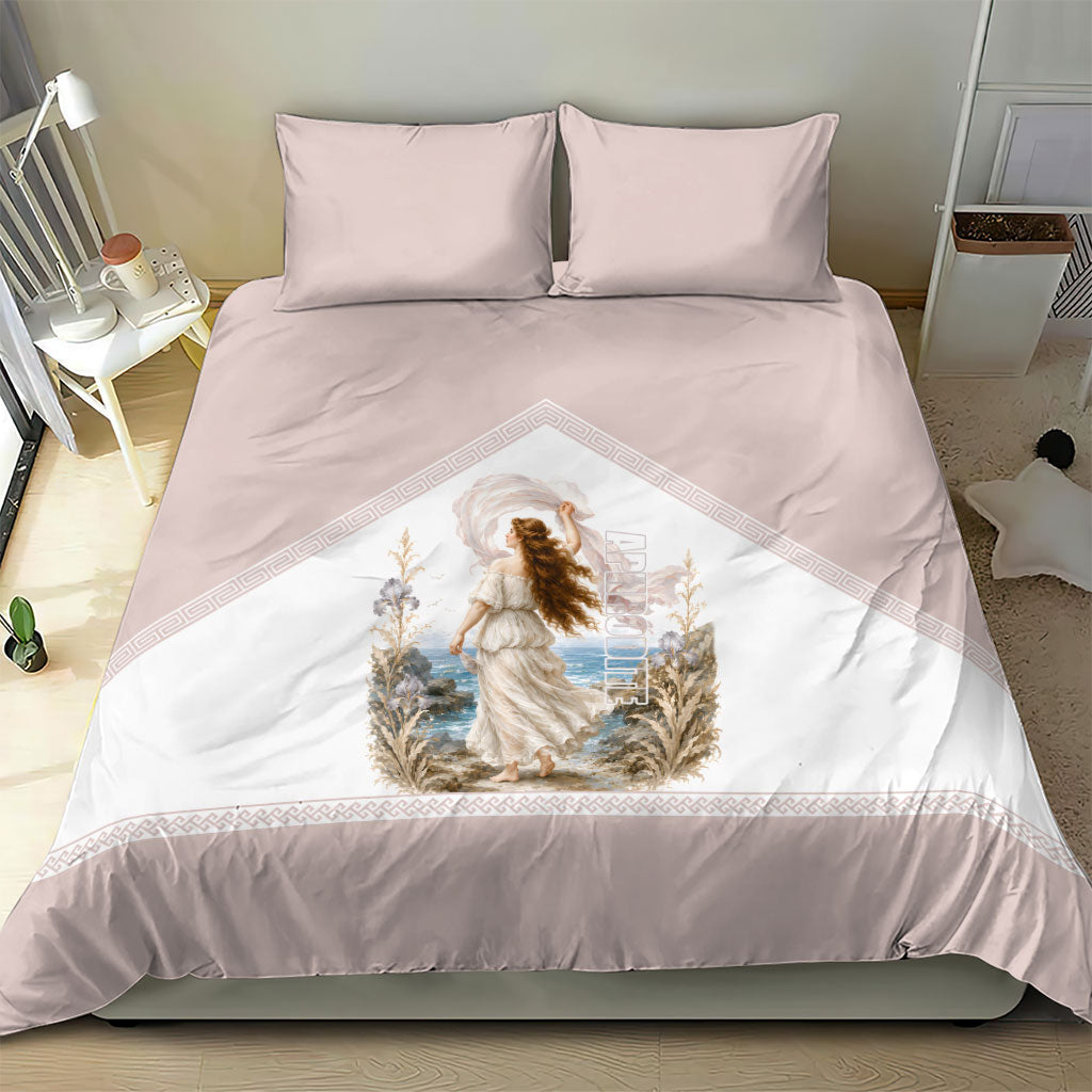 Aphrodite Greek Goddess Bedding Set Classical Mythology Vintage Art Ocean Scene