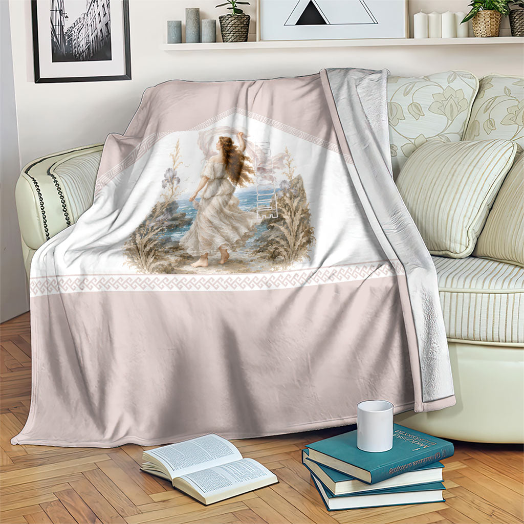 Aphrodite Greek Goddess Blanket Classical Mythology Vintage Art Ocean Scene