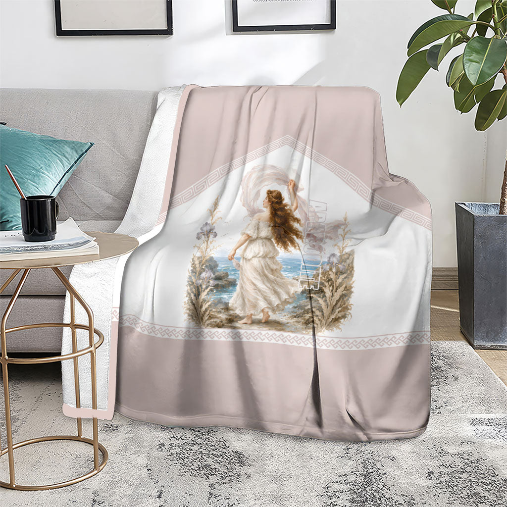 Aphrodite Greek Goddess Blanket Classical Mythology Vintage Art Ocean Scene
