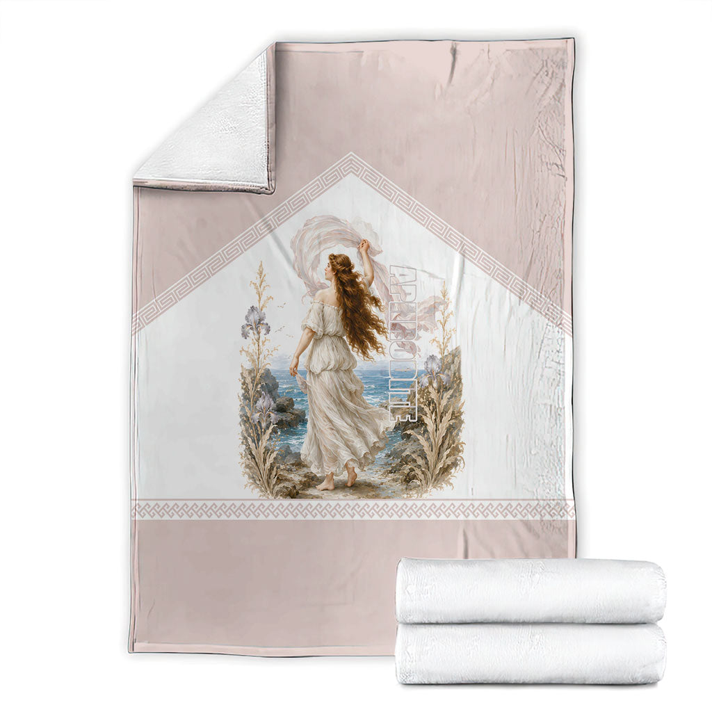 Aphrodite Greek Goddess Blanket Classical Mythology Vintage Art Ocean Scene