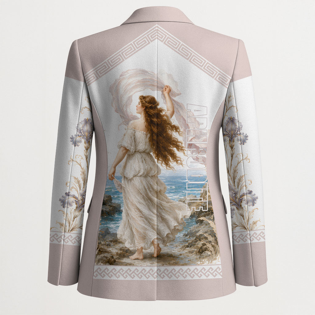 Aphrodite Greek Goddess Blazer Classical Mythology Vintage Art Ocean Scene