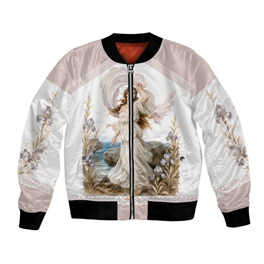 Aphrodite Greek Goddess Bomber Jacket Classical Mythology Vintage Art Ocean Scene