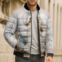 Aphrodite Greek Goddess Bomber Puffer Jacket Classical Mythology Vintage Art Ocean Scene