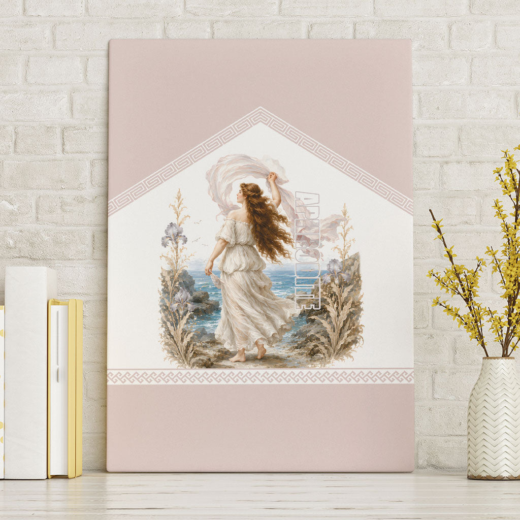 Aphrodite Greek Goddess Canvas Wall Art Classical Mythology Vintage Art Ocean Scene