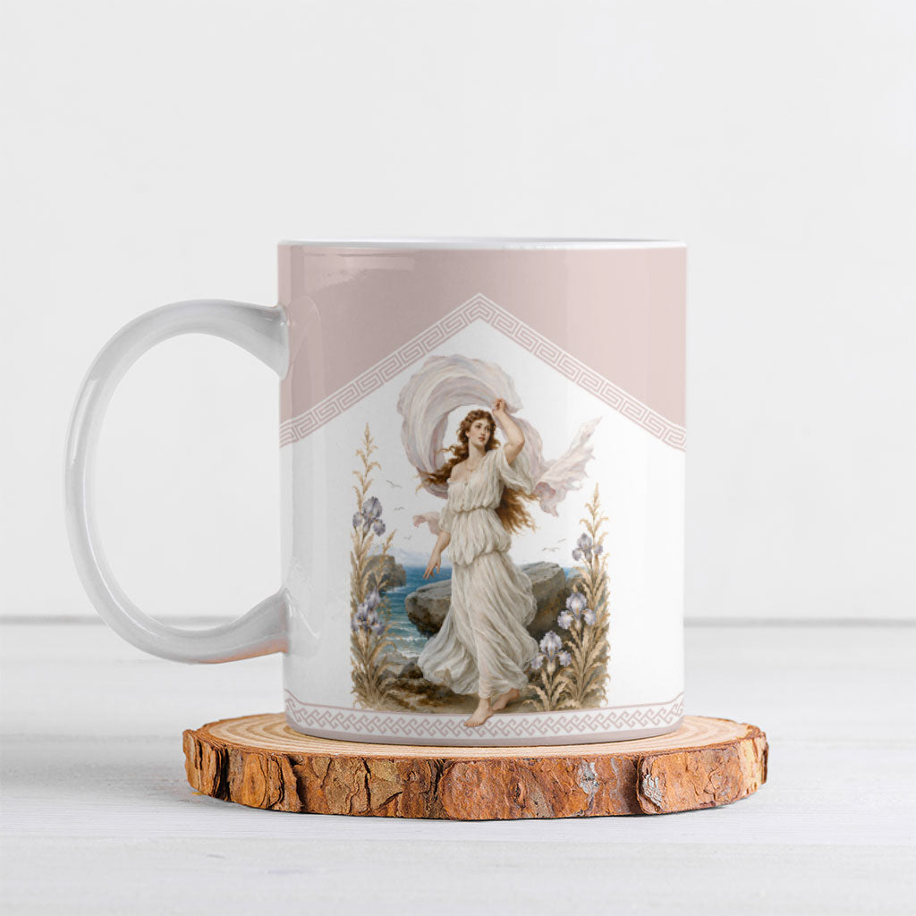 Aphrodite Greek Goddess Ceramic Mug Classical Mythology Vintage Art Ocean Scene