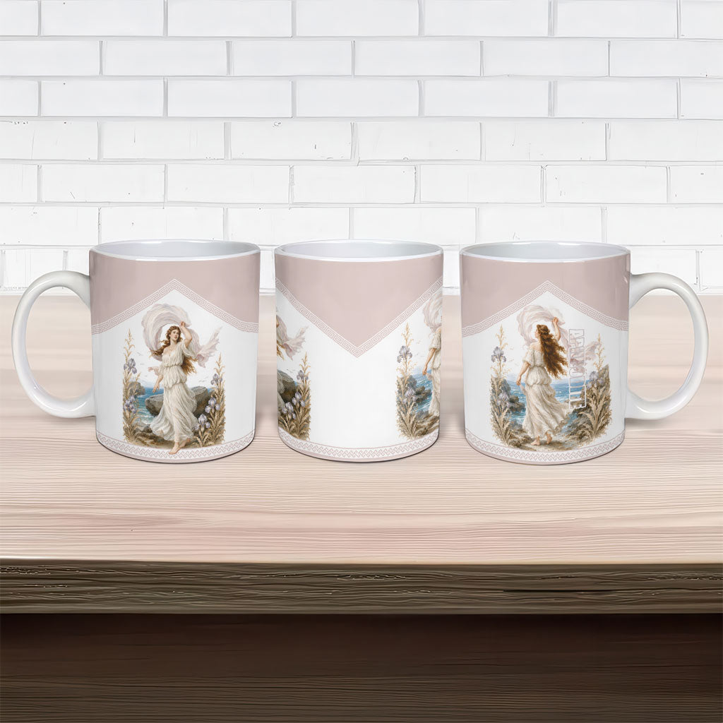 Aphrodite Greek Goddess Ceramic Mug Classical Mythology Vintage Art Ocean Scene