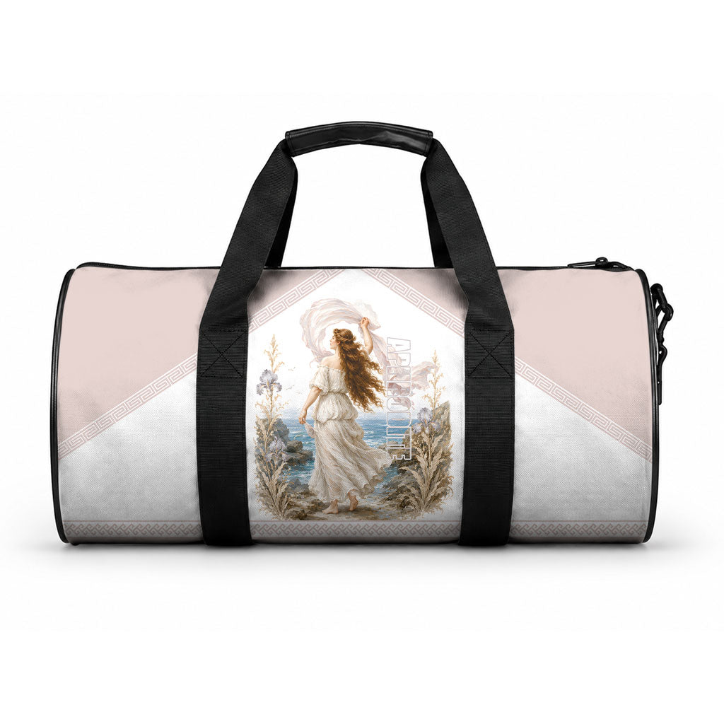 Aphrodite Greek Goddess Duffle Bag Classical Mythology Vintage Art Ocean Scene