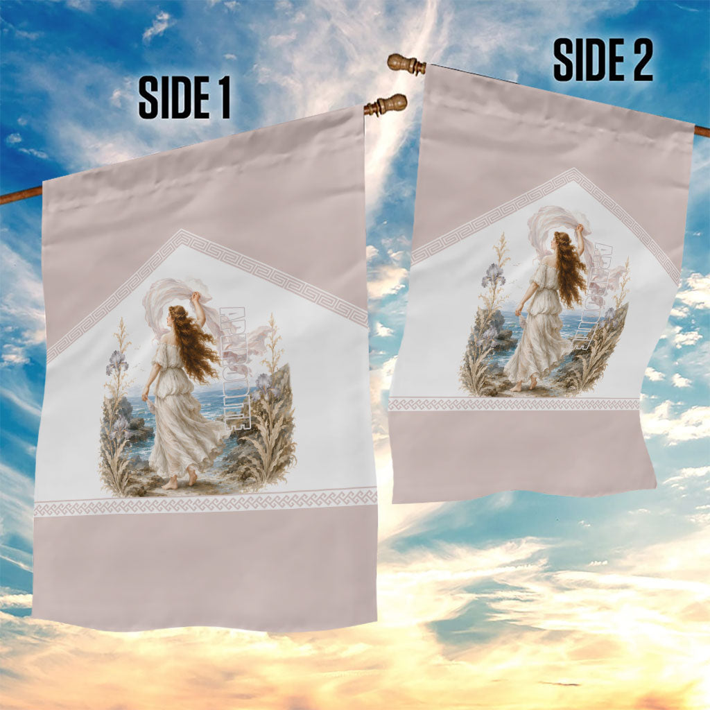 Aphrodite Greek Goddess Garden Flag Classical Mythology Vintage Art Ocean Scene