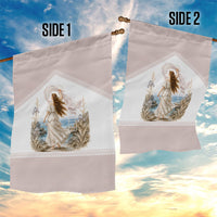 Aphrodite Greek Goddess Garden Flag Classical Mythology Vintage Art Ocean Scene