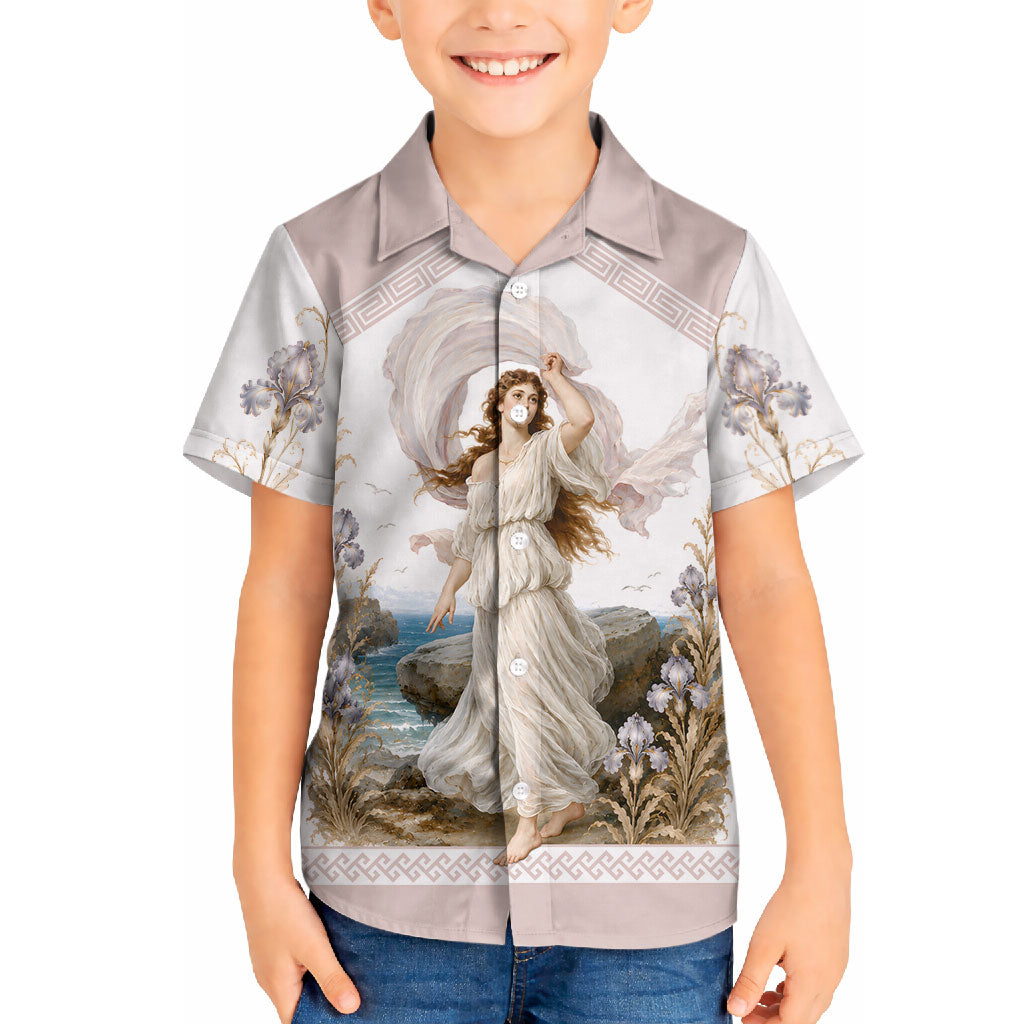 Aphrodite Greek Goddess Hawaiian Shirt Classical Mythology Vintage Art Ocean Scene