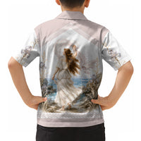 Aphrodite Greek Goddess Hawaiian Shirt Classical Mythology Vintage Art Ocean Scene