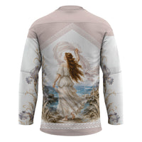 Aphrodite Greek Goddess Hockey Jersey Classical Mythology Vintage Art Ocean Scene