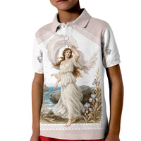 Aphrodite Greek Goddess Kid Polo Shirt Classical Mythology Vintage Art Ocean Scene