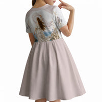Aphrodite Greek Goddess Kid Short Sleeve Dress Classical Mythology Vintage Art Ocean Scene
