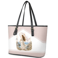 Aphrodite Greek Goddess Leather Tote Bag Classical Mythology Vintage Art Ocean Scene
