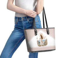 Aphrodite Greek Goddess Leather Tote Bag Classical Mythology Vintage Art Ocean Scene