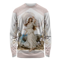 Aphrodite Greek Goddess Long Sleeve Shirt Classical Mythology Vintage Art Ocean Scene