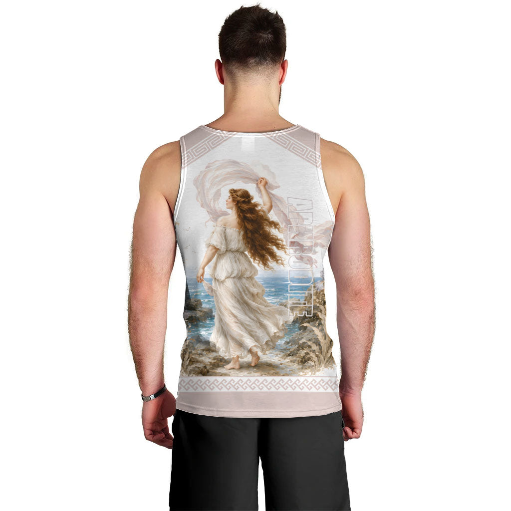 Aphrodite Greek Goddess Men Tank Top Classical Mythology Vintage Art Ocean Scene
