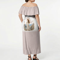 Aphrodite Greek Goddess Off Shoulder Maxi Dress Classical Mythology Vintage Art Ocean Scene