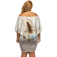 Aphrodite Greek Goddess Off Shoulder Short Dress Classical Mythology Vintage Art Ocean Scene