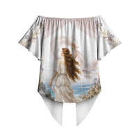Aphrodite Greek Goddess Off Shoulder Wrap Waist Top Classical Mythology Vintage Art Ocean Scene