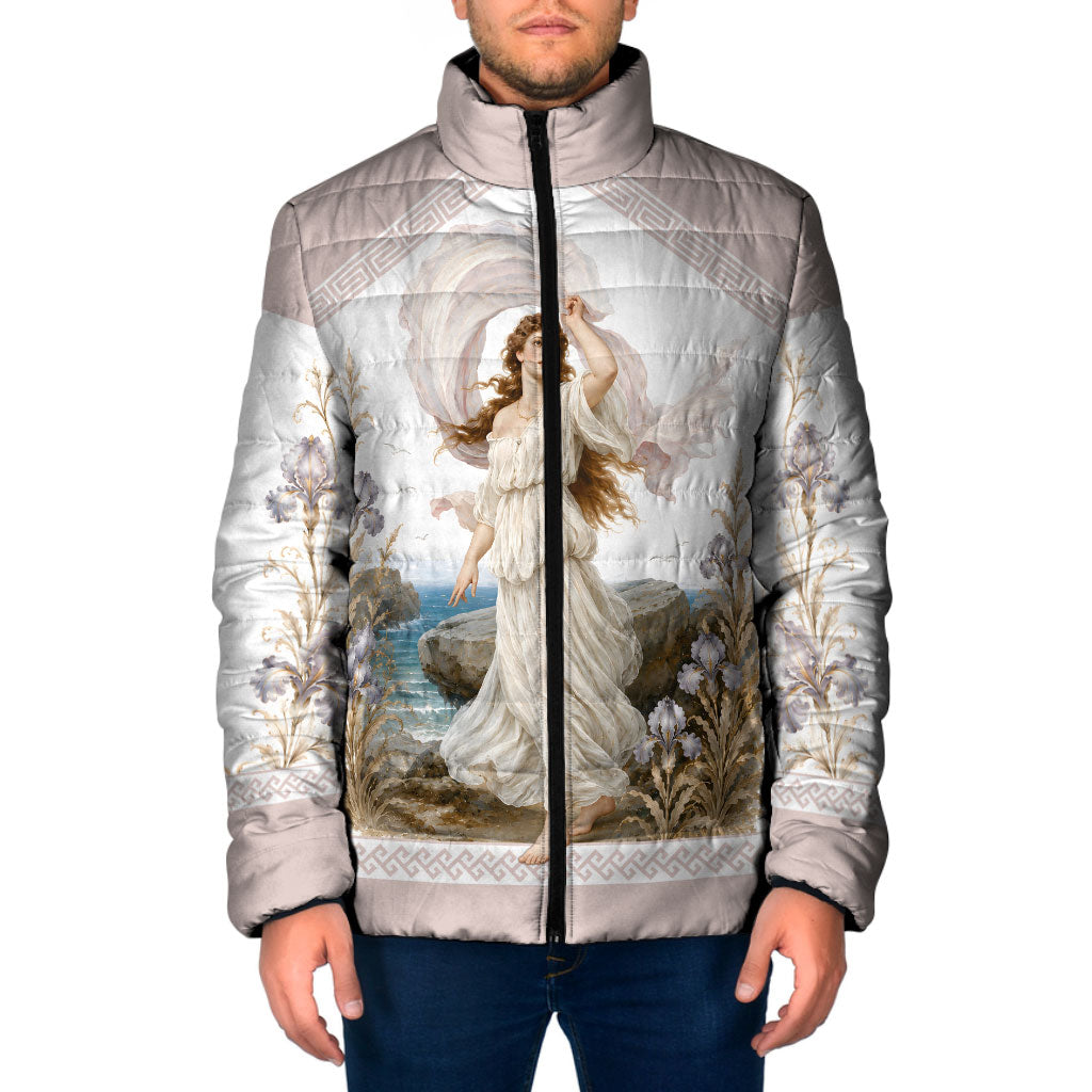 Aphrodite Greek Goddess Padded Jacket Classical Mythology Vintage Art Ocean Scene