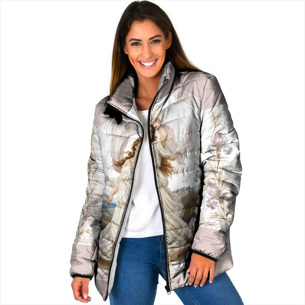 Aphrodite Greek Goddess Padded Jacket Classical Mythology Vintage Art Ocean Scene